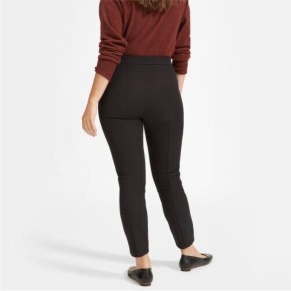 Nwt Everlane The Fixed Waist Stretch Cotton Pants Black Size 12 - Picture 3 of 3